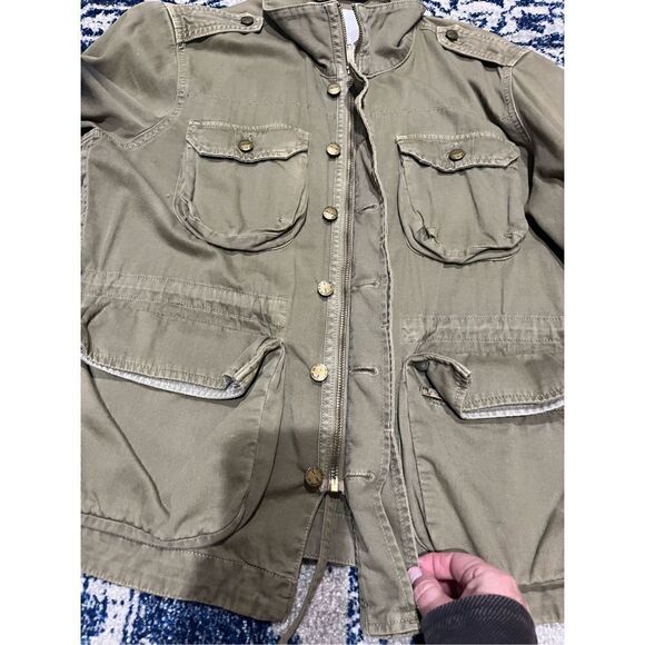 Current Elliott Lone Soldier Jacket with Ombre Coated Sleeves - Picture 8 of 11